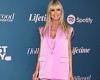 Heidi Klum shows off her VERY tanned legs in a pink mini dress as she leads the ... trends now