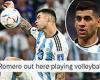 sport news 'Romero's here playing volleyball': Fans baffled at how defender avoided a RED ... trends now
