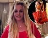 Britney Spears slips into a sexy red bodysuit as she recreates outfit from ... trends now