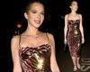 Newly-single Helen Flanagan turns heads in a glamorous gold midi dress trends now