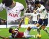 sport news Son Heung-min DITCHES his face mask after losing the ball in Spurs' clash with ... trends now