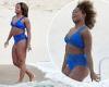 Fleur East flaunts her incredible figure in a bold blue bikini as she hits the ... trends now