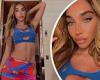 Chantel Jeffries shows off her toned and fit curves wearing only a bikini top ... trends now