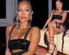 Karrueche Tran shows off her toned legs in a racy LBD as she sits pretty in new ... trends now