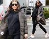 Pregnant Amy Childs exhibits her growing baby bump in a black hoodie as she ... trends now