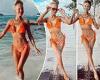Christine Quinn flaunts her toned figure in a bright orange bikini while in St ... trends now