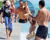 Sky News host Peter Stefanovic hits Bondi Beach with his son Oscar, two trends now