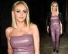 Katie McGlynn flashed her abs in a PVC crop top and matching flared trousers trends now