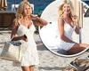 Victoria Silvstedt shows off her incredible figure in a white mini dress at ... trends now