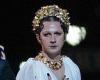 Shia LaBeouf struts in sparkly gold high heels and flowing white dress on the ... trends now