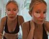 Gwyneth Paltrow shows off her slim figure in a black bra as she struggles to ... trends now