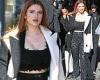 Bella Thorne gives hint of midriff in sheer black ensemble on day three of ... trends now