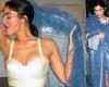 Kylie Jenner has a Cinderella moment in a baby blue coat and silver slippers at ... trends now