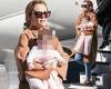 Riley Keough cradles her baby daughter as she flies back to LA after ... trends now