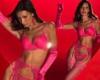 Bella Hadid showcases her chiseled figure in hot pink lingerie as she poses for ... trends now