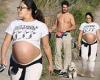 Heavily pregnant Gina Rodriguez looks ready to pop on a dog walk with husband ... trends now