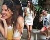 Alessandra Ambrosio shows off her supermodel legs in a white mini dress on ... trends now
