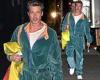 Brad Pitt shows off his typically bold sense of style as he sports a teal ... trends now