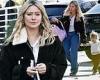 Hilary Duff, 35, bundles up in thick black jacket and blue jeans while picking ... trends now