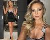 Perrie Edwards puts on a VERY leggy display in tight black minidress in ... trends now