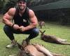 Australian Mr Universe Calum von Moger cuts up kangaroo with a chainsaw trends now