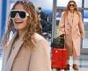 Rita Ora stays comfortable in an oversized coat while jetting from JFK Airport ... trends now