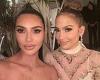 Kim Kardashian and Jennifer Lopez show off their flawless complexions as they ... trends now