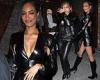 Jourdan Dunn looks sensational in a plunging PVC mini dress as she and Lori ... trends now