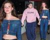 Nicola Peltz flaunts her toned stomach in double denim ensemble with husband ... trends now