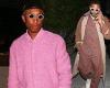 Pharrell Williams and Usher both wear color-coordinated outfits while attending ... trends now