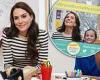 Kate Middleton is all smiles as she poses for photos with students after taking ... trends now