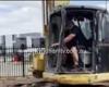 Wild moment rogue excavator driver goes on a rampage destroying two cars in ... trends now