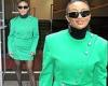 Jeannie Mai Jenkins dons a fashionable jacket and mini skirt... after helping ... trends now