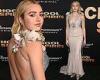 Peyton List shows off her enviable curves in two-tone beige dress for screening ... trends now
