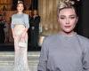 Florence Pugh is a vision in sheer white skirt at Valentino's fashion show ... trends now