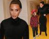 Kim Kardashian rocks a skintight black dress as she leaves the Skirball Museum ... trends now