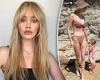 Simone Holtznagel shows off her slender figure in a skimpy beige two-piece ... trends now
