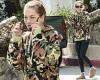 Make-up free Rita Ora cuts a sporty figure in a camouflage jumper and leggings trends now
