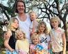 James Van Der Beek poses for photos with his six children while celebrating his ... trends now