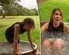 Natalie Barr strips down to a swimsuit to take part in an ice bath challenge on ... trends now