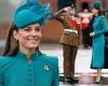 Princess of Wales wows in turquoise coat and shamrock brooch at St Patrick's ... trends now