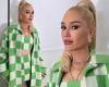 Gwen Stefani gets into the St. Patrick's Day spirit as she dons a checkered ... trends now