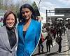 Kamala Harris slammed after Bridgerton star posts photos with the VP at Women's ... trends now