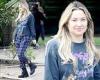 Kate Hudson cuts a casual figure in a graphic shirt and plaid pants as she ... trends now