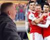 sport news Jubilant Oleksandr Zinchenko celebrates with Arsenal supporters after win over ... trends now