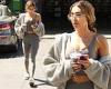 Chantel Jeffries shows off her toned body in a grey sports bra on a coffee run ... trends now
