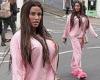 Katie Price slips into a pink tracksuit and fluffy slippers as she enjoys a ... trends now