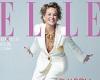 Sharon Stone covers ELLE Spain in a white Schiaparelli pantsuit trends now