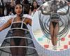 Janelle Monáe flashes a black sequin bikini underneath a sheer cone dress at ... trends now