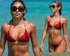 Chantel Jeffries dons a red string bikini that makes the most of her model ... trends now